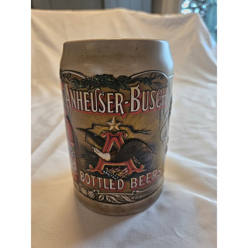 1991 Budweiser Ceramarte Beer Stein “Bottled Beer” Anheuser Busch Vintage